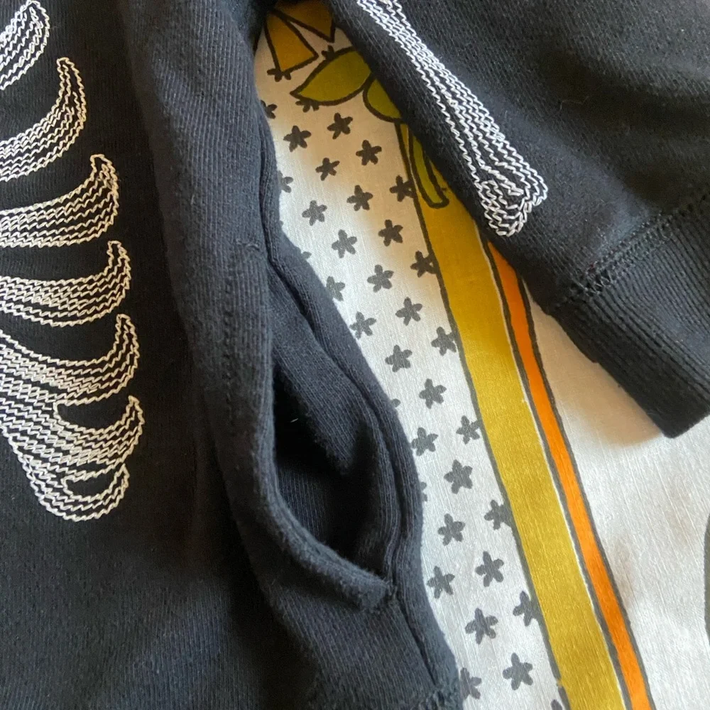 Stitched Skeleton Zippered Hoodie Jacket